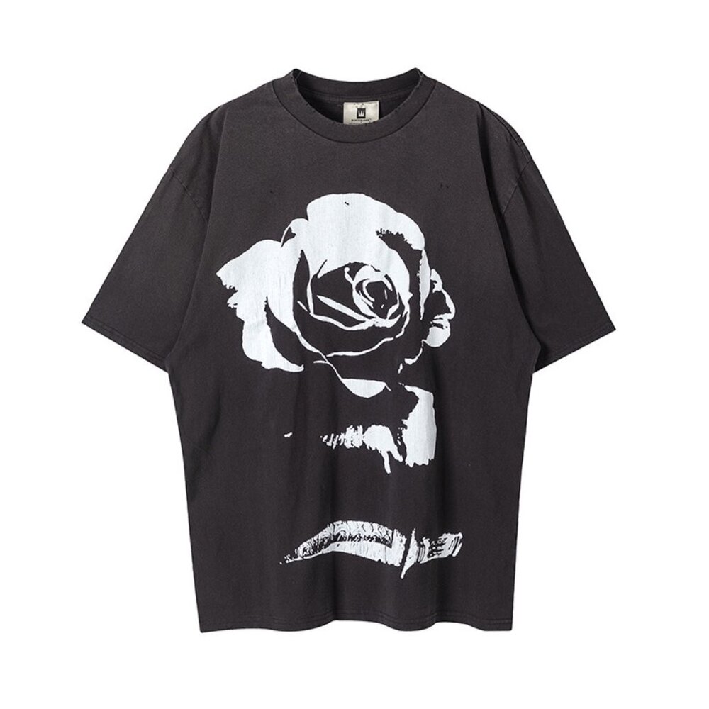 Purey Rose Cracked Print Short Sleeves